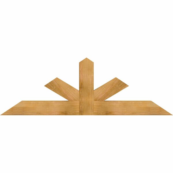 Ekena Millwork Saratoga Rough Sawn Timber Gable Bracket, Western Red Cedar, 72"W x 24"H x 4"D x 6"F, 8/12 Pitch GBW072X24X0406SAR00RWR - main